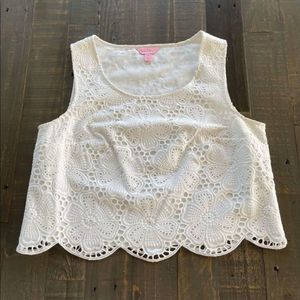 Lilly Pulitzer white  eyelet top size 6